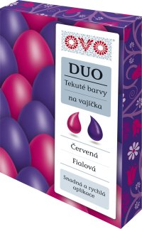 Barva na vajíčka OVO DUO červeno-fialová 2x20ml - VÝPRODEJ