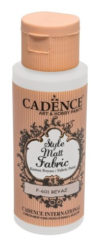 Barvy na textil Cadence Style Matt Fabric, 59 ml - bílá - VÝPRODEJ