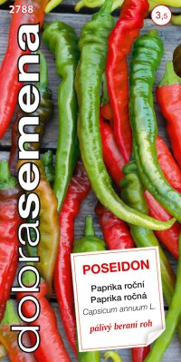 Dobrá semena Paprika zeleninová beraní roh - Poseidon, pálivý 40s - VÝPRODEJ