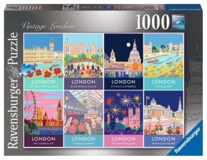 RAVENSBURGER Puzzle Londýn ve vintage stylu 1000 dílků - VÝPRODEJ