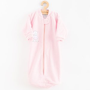 Kojenecký froté spací pytel New Baby medvídek růžový - 80 (9-12m) - VÝPRODEJ