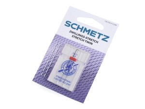 Dvojjehla Stretch 2,5/75; 4,0/75 Schmetz na kartě - (4,0/75) nikl - VÝPRODEJ