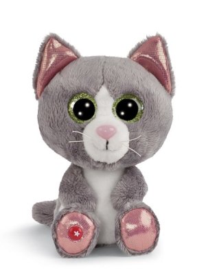 NICI Glubschis plyš Kočka šedá Felinja 15cm, GREEN - VÝPRODEJ