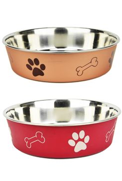 Miska nerez tlapka+kost 1,4l 21cm mix barev TR - VÝPRODEJ