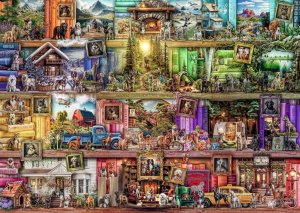 RAVENSBURGER Puzzle Psí knihovna 1000 dílků - VÝPRODEJ