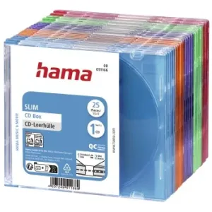 Slim CD obal, balení po 25 kusech, barevný - VÝPRODEJ