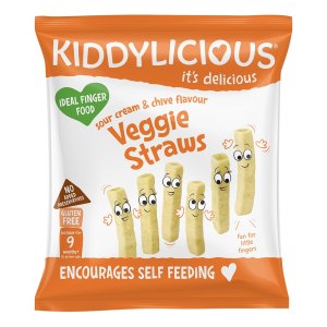 KIDDYLICIOUS Tyčinky zeleninové s příchutí zakysané smetany a pažitky (12g) - VÝPRODEJ
