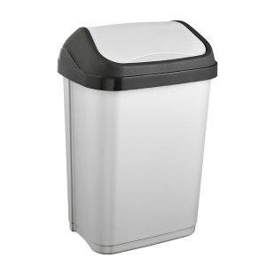 ODPAD.KOŠ S KYVNÝM VÍKEM,10L,25,5X19X38, SVĚTLE ST - VÝPRODEJ