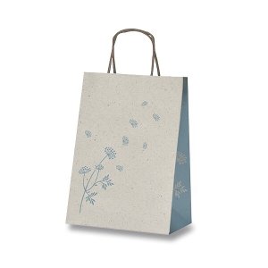 Dárková taška SADOCH Allegra Carta Erba, modrá - 180 x 80 x 210 mm - VÝPRODEJ