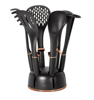 Kuchyňské náčiní ve stojanu sada 7 ks Black Rose Collection BH-6209 - VÝPRODEJ