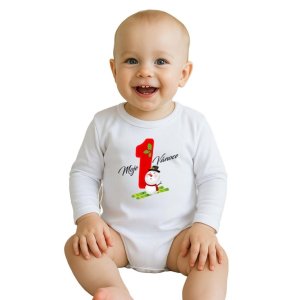 Body s potiskem New Baby Moje první Vánoce - 74 (6-9m) - VÝPRODEJ