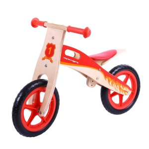 Bigjigs Toys Dřevěné odrážedlo červené - VÝPRODEJ