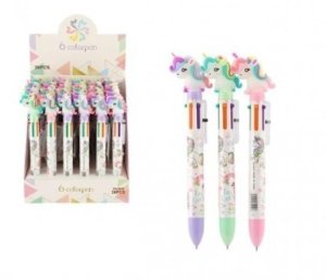Tužka/pero jednorožec 6 barev 17cm plast - mix variant či barev - VÝPRODEJ