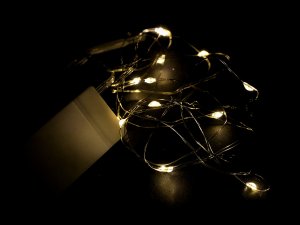 LED osvětlení na baterie na dekorace - bílá teplá - VÝPRODEJ