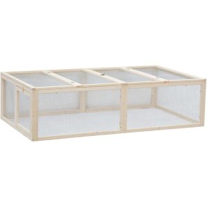 Výběh pro drobné savce krytý Bunny natural, dřevo 181x100x48cm - VÝPRODEJ