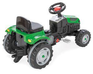 Traktor šlapací s volantem zelený - VÝPRODEJ