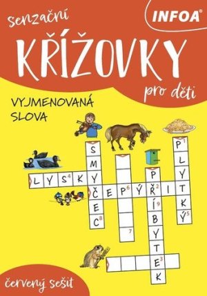 Senzační křížovky pro děti - červený sešit - vyjmenovaná slova - VÝPRODEJ