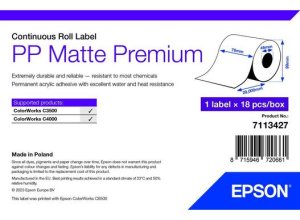 PP Matte Label Premium, Cont. Roll, 76mm x 29mm - VÝPRODEJ