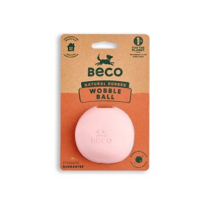 Beco Wobble Ball Hračka pro psy růžová 7,6cm - VÝPRODEJ