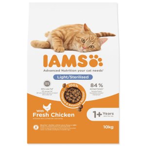 Krmivo IAMS Cat Adult/Senior Weight Control/Sterilized Chicken 10kg - VÝPRODEJ