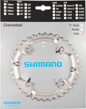 Převodník 36z Shimano Deore FC-M532 3x9 4 díry - VÝPRODEJ