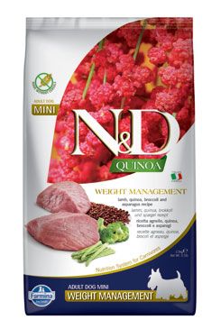 N&D Quinoa DOG Weight Management Lamb Adult Mini 2,5kg - VÝPRODEJ