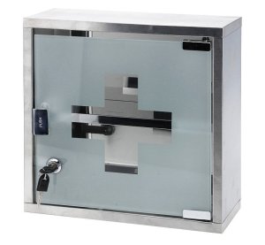 Lékárnička 300x300x120mm BÍ/ČER (bez výbavy) - VÝPRODEJ
