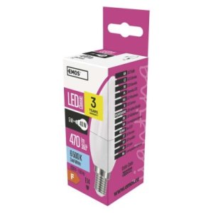 EMOS LED žárovka Classic Candle 6W E14 studená bílá - VÝPRODEJ