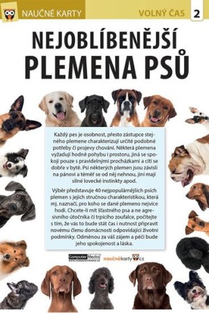 Nejoblíbenější plemena psů - Naučná karta - VÝPRODEJ