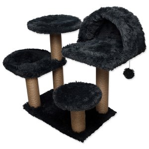 Škrabadlo/Odpočívadlo Magic Cat Milano černé 75x65x108cm - VÝPRODEJ