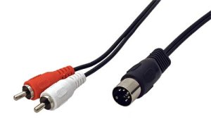 Kabel audio DIN5pin(M) -> 2x cinch (M) , 1,5m - VÝPRODEJ