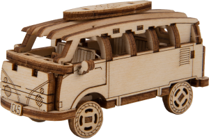Wooden City Puzzle 3D Retro jízda, dřevěné - VÝPRODEJ