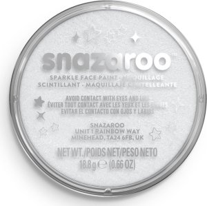 SNAZAROO Barva na obličej Třpytivá Bílá (Sparkle White) 18ml - VÝPRODEJ