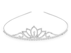Štrasová čelenka / korunka do vlasů - crystal - VÝPRODEJ