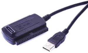GEMBIRD Napájecí AC adaptér IDE 3.5'' / 2.5'' / SATA na USB 2.0, 70cm - VÝPRODEJ
