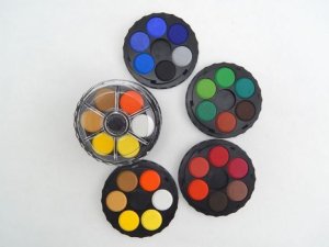 Koh-i-noor vodové barvy/vodovky kulaté 24 barev - VÝPRODEJ