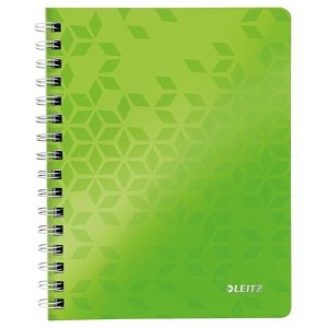Blok Leitz WOW, A5, PP, linkovaný, zelený - VÝPRODEJ