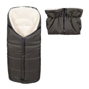 Set - nepromokavý fusak Iceland wool a rukávník, ovčí vlna, olivový, Cuculo