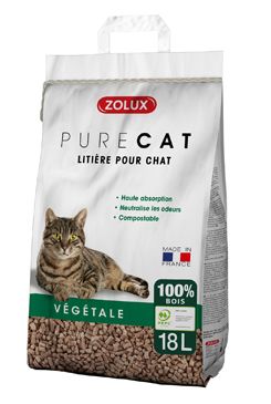 Podestýlka PURECAT Wooden Pellets 18l Zolux - VÝPRODEJ