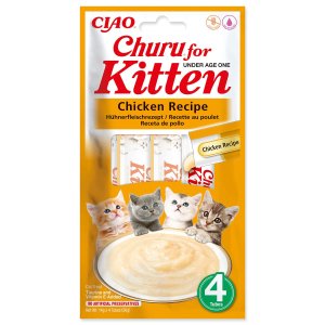 Churu Cat Kitten Chicken Recipe 4x14g - VÝPRODEJ