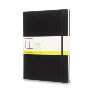 Zápisník Moleskine - tvrdé desky, XL, čistý - černý - VÝPRODEJ