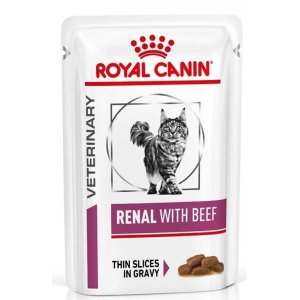 Royal Canin VD Cat kaps. Renal with beef 12 x 85 g - VÝPRODEJ