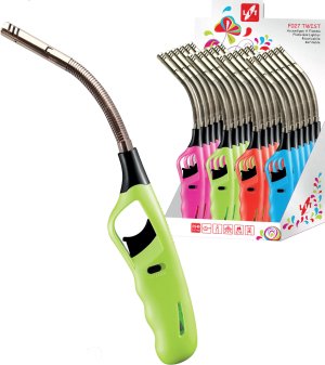 Zapalovač TWIST flexi 27cm plamínkový, dětská pojistka - mix variant či barev - VÝPRODEJ
