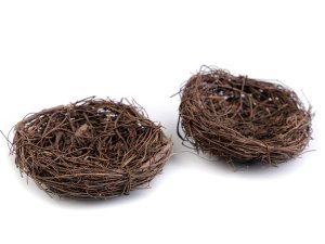 Proutěné hnízdo Ø8 cm - hnědá (2 ks) - VÝPRODEJ