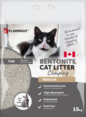 Flamingo Podestýlka pro kočky přírodní 15kg - VÝPRODEJ