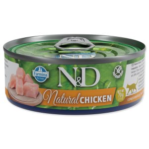Konzerva N&D Cat Natural Chicken 70g - VÝPRODEJ