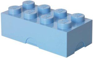 Svačinový box LEGO - světle modrý - VÝPRODEJ