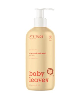 Dětské tělové mýdlo a šampon s vůní hruškové šťávy Baby Leaves (Shampoo & Body Wash) 473 ml - VÝPRODEJ