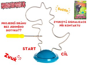 Dinoworld hlavolam dinosaurus na baterie se světlem a zvukem 18x21 cm - VÝPRODEJ
