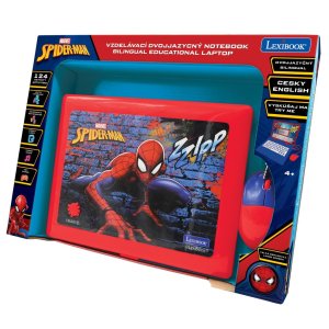 Lexibook česko-anglický vzdělávací notebook Spiderman 124 aktivit - VÝPRODEJ